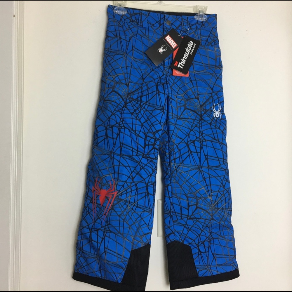 Marvel Super Heroes Spyder brand ski pants size 10/12 boys.